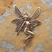 New Sale..1 Antique Gold Patina Large Fairy Pendant - Trinity Brass LOW SHIPPING