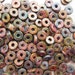 50 Mykonos Greek Ceramic Beads 6mm ROUND WASHER - MELITZANIA
