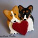 Red and Tri Pembroke Welsh Corgis Love Pin