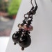 Cinnamon - Brown Swarovski Pearls and Glass Bead Antiqued Brass Earrings