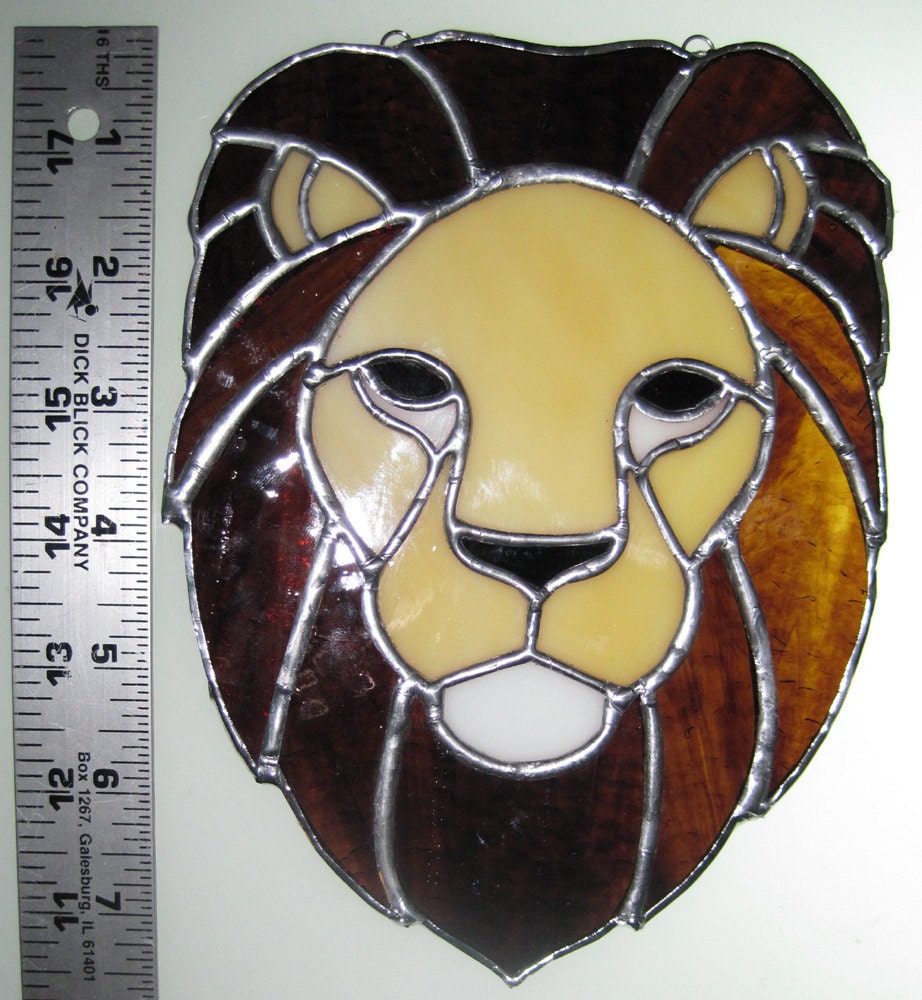 Stained Glass Lion Suncatcher