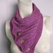 Hand Knitted Scarf Neck Warmer Pink Alpaca Silk Cashmere