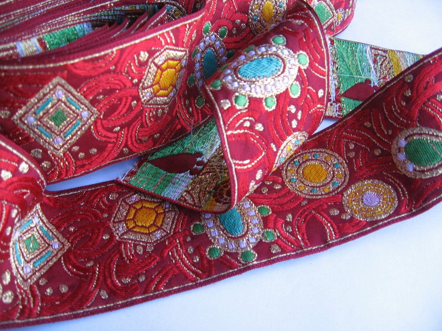 Bollywoodesque Red Tapestry Ribbon