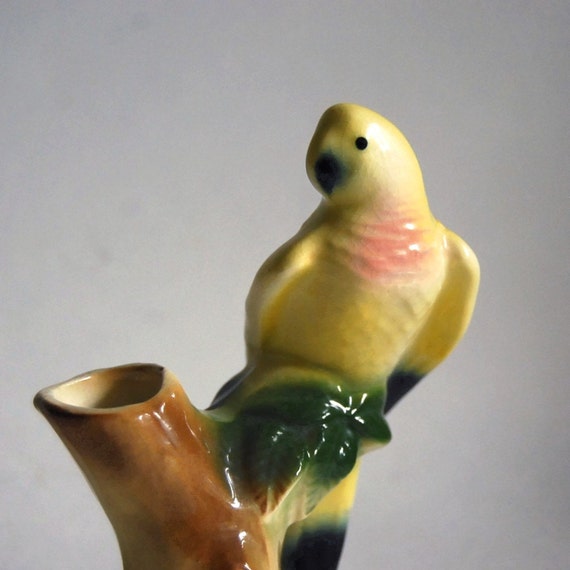 Reserved for Jenn Vintage Royal Copley Parakeet Bird Vase