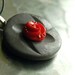 Vintage Button Necklace Red Dollop Vintage Button Jewelry