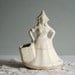Vintage Planter Dutch Girl Ceramic Planter with Matte White Glaze