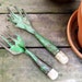Vintage Garden Hand Tools Rake Claw Cultivator Primitive Pair