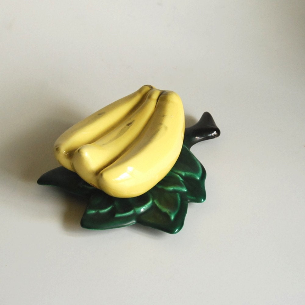 Reserved for Jenn Vintage Bananas Wall Pocket by CalloohCallay