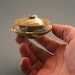 Super Tiny Gaiwan, iron-rich stoneware with unglazed interior and crawling glaze accents