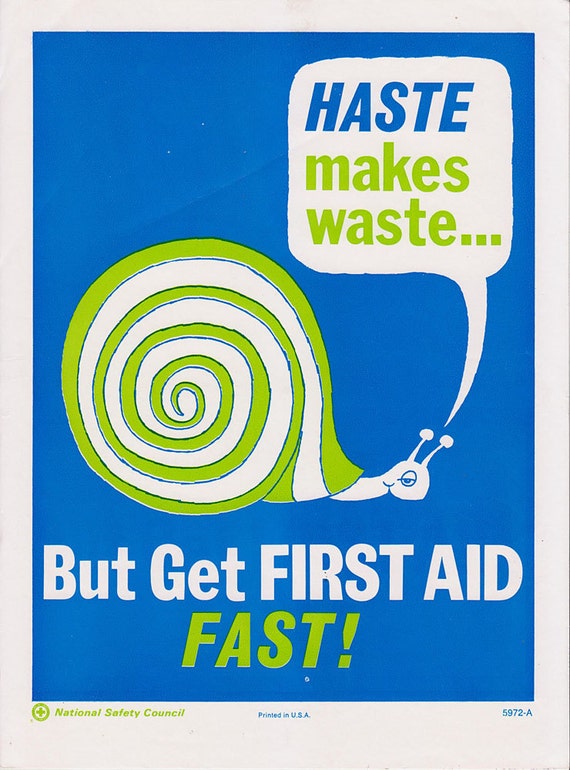 Vintage workplace safety poster 1960s national safety council