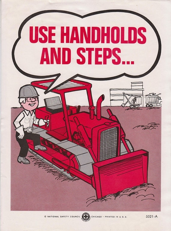 Vintage Workplace Safety Poster 1960s National Safety Council 