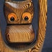 Vintage Wood Owl Wall Plaque Hanging Wooden