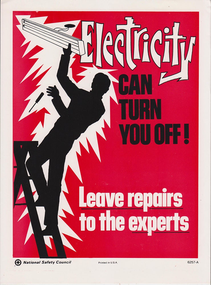 Vintage Workplace Safety Poster 1960s National Safety Council