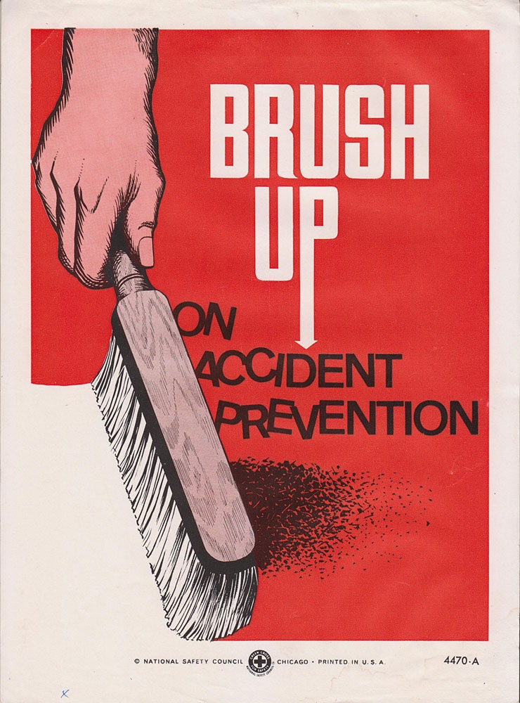 Vintage Workplace Safety Poster 1960s National Safety Council 