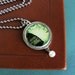 This Bird Has Flown- Photo Necklace with Freshwater Pearl accent