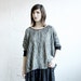 Box T - Grey Mix Knit Fabric - bamboo spandex jersey sleeves - One Size - LAST ONE