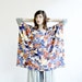 Box T - Rust, Aubergine and Grey Abstract Floral - heather grey sleeves - One Size - LAST ONE