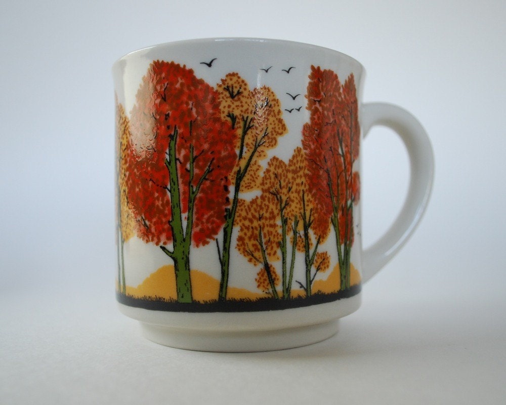 fall glass mugs