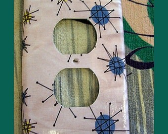 mid century switch plate retro vintage 1950's atomic era rockabilly outlet light switch