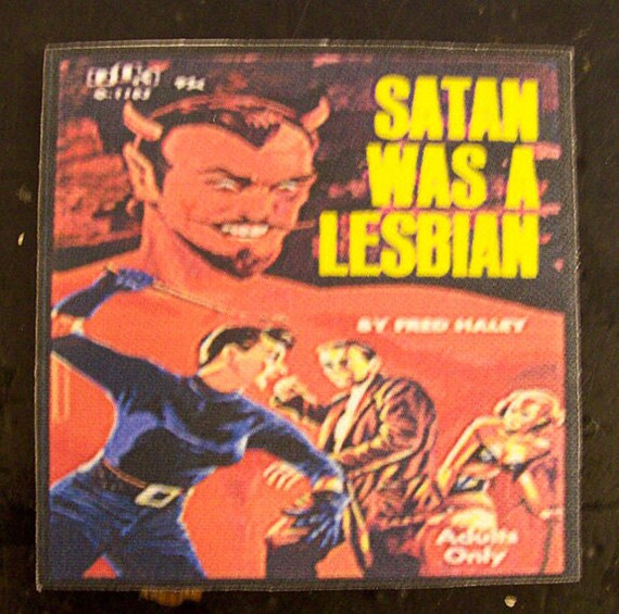 Lesbian Pulp Coasters 1950s Retro Vintage Pin U