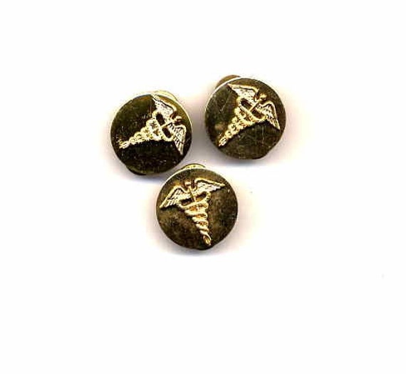 Vintage Army Medical Corps World War II Lapel Pins