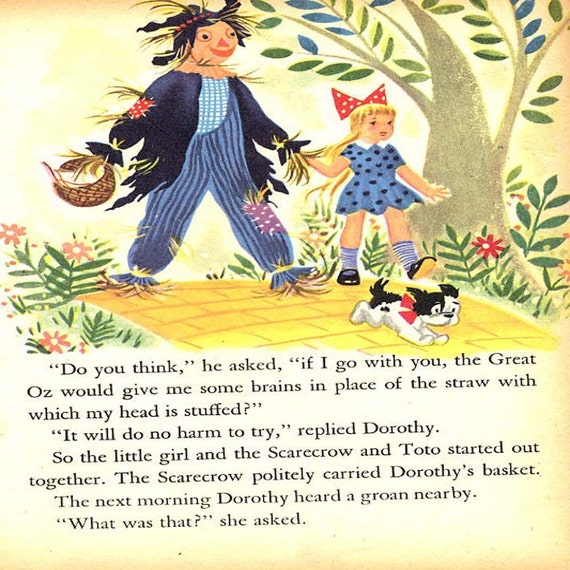 Antique Childrens Book Wizard of Oz Wonder Book Hard to Find