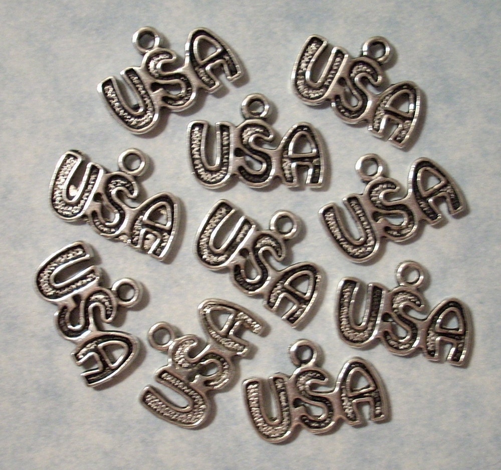 10 United States USA Charms 9 x 16mm from charmsgalore on Etsy Studio