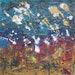 25.00 Clear OUT Falling Stars Original Abstract Painting 12 x 12 inches by Kate Ladd