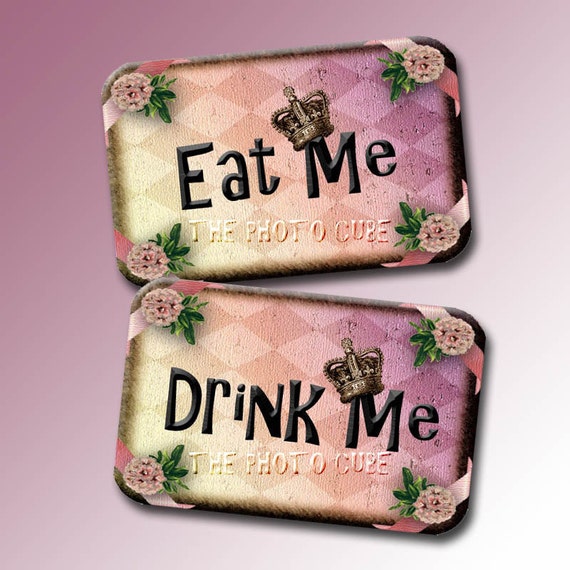 Drink Me and Eat Me Whimsical Alice In Wonderland