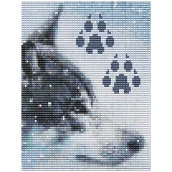 wolf bead pattern loom or peyote