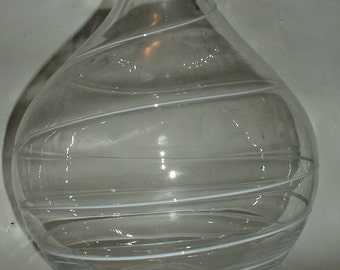 Vintage Large Art Glass Vase Vessel 10 Inches Tall