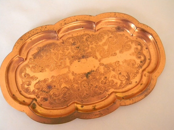 Vintage CopperCraft Guild Taunton Mass Tray & Dish/Bowl/Tray