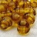 Vintage glass beads tortieshell lampwork German freeform striped, 20 pcs