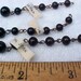 10 Vintage Necklace Extenders, Black Glass Beads, Made in Japan