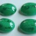 Vintage Dark Green Speckled Cabochons, 18mm x 25mm Domed, 4 Pieces