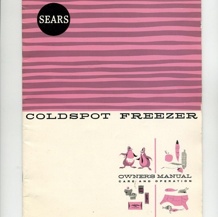 1961 Sears Coldspot Freezer Manual 1960s Vintage by anndouglas