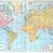 1890 Map Animal Distribution Antique World Atlas Map