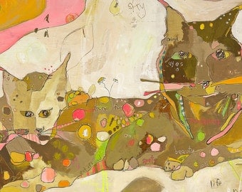 m &b Lynx Paper Print by Jennifer Mercede 11X14