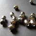 20 Silver Plated End Caps 6x6mm