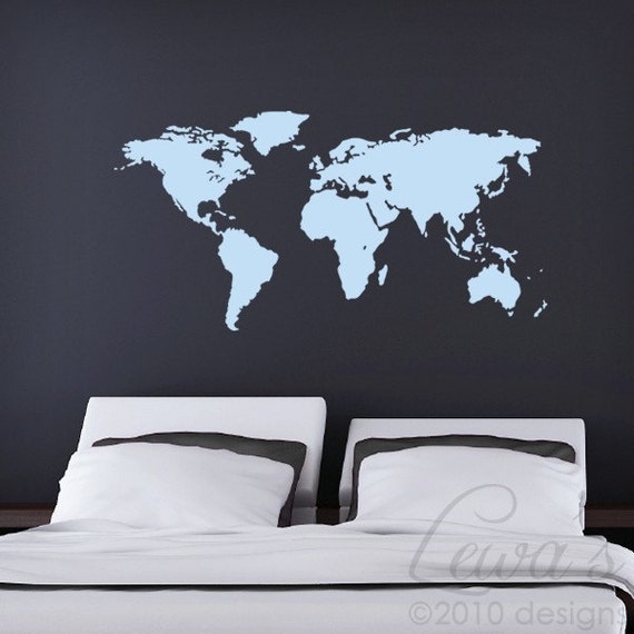 World Map Vinyl Wall Decal