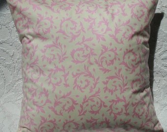 16x16 Throw Pillow Cover 16" Swirly Buds Ivory Decorative Throw Pillow Cover - Bijoux Swirly Buds in Ivory (16-319**)