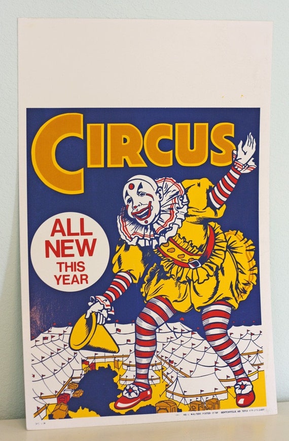 Vintage Circus Clown Poster by Neal Walters Poster Co