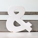 Vintage Ampersand Sign - White Enamel