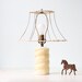 Vintage Alabaster Lamp with Shade Frame