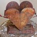 Vintage Metal Heart Basket Planter