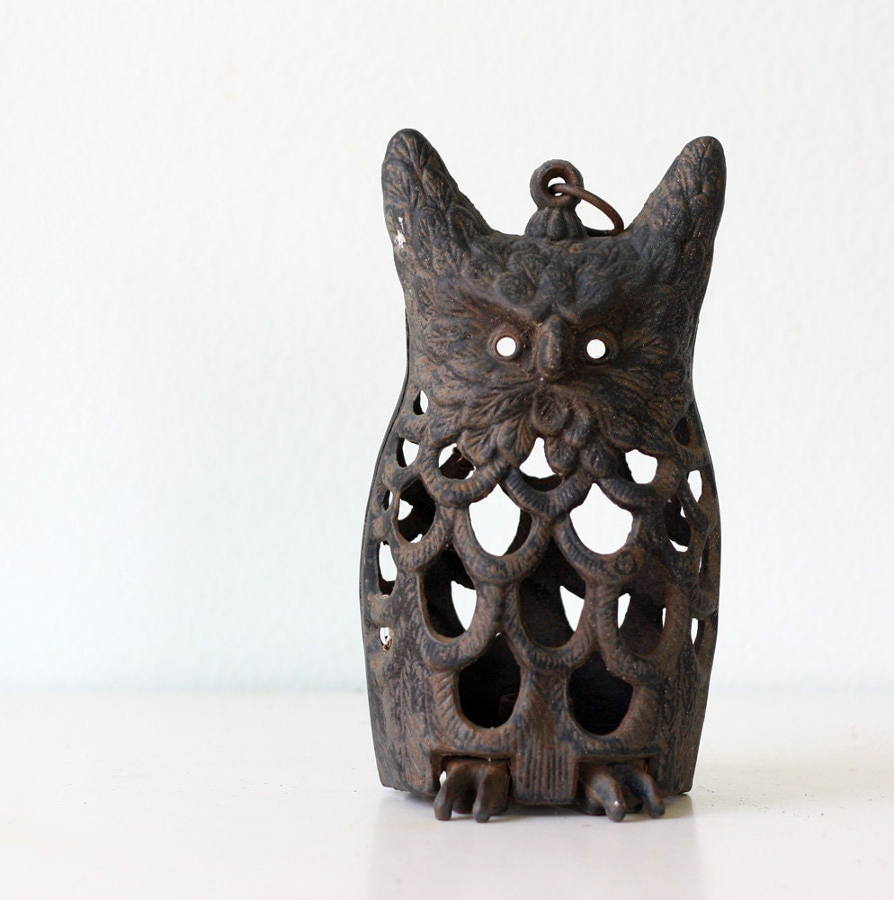 Retro Cast Iron Owl Lantern