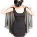 bamboo cape dress - S/M
