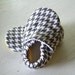 Infant Soft Soled Shoes Grey Gray and Yellow Houndstooth Baby Booties FREE SHIPPING