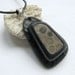 Petoskey Stone and Leather Pendant Necklace - Coral Fossil - Michigan's State Stone - Earth Medallion