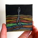 Plant Spout Spring Original Color Pencil Drawing Art on 4 x 4 inch mini canvas